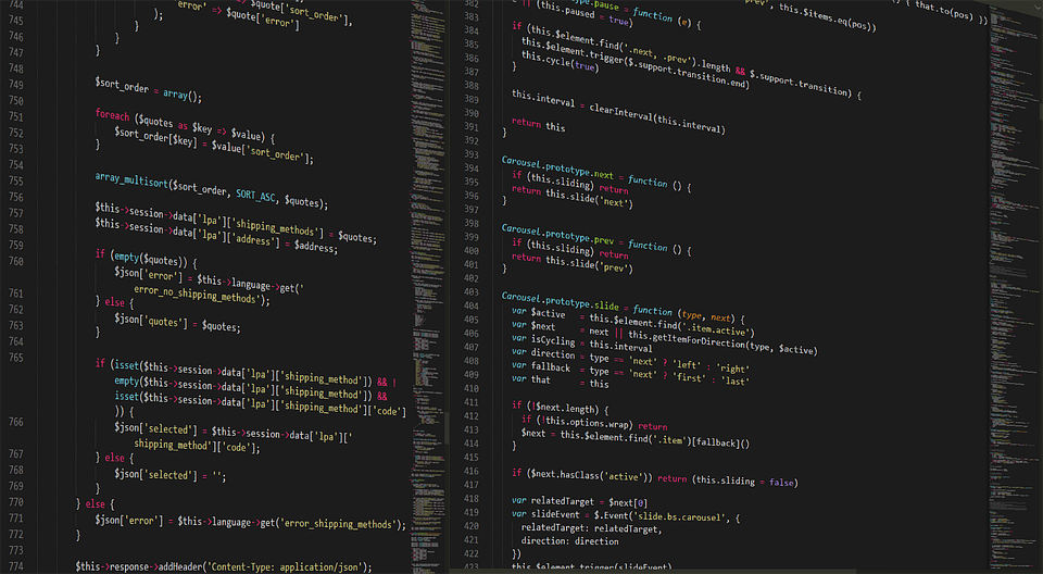 Imagem contendo um código de programção
