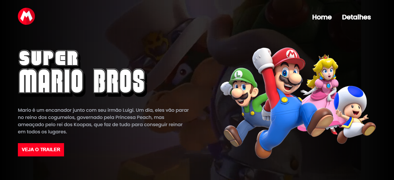 Print do projeto Super Mario Bros